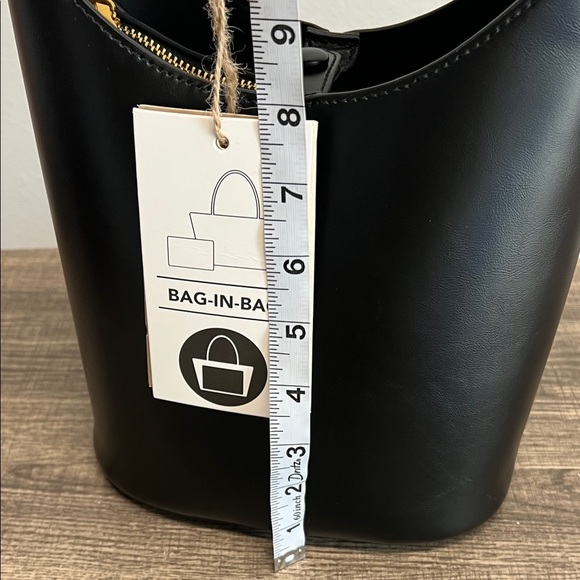 Antik Kraft |  Black Faux Leather Shoulder Bag - Picture 10 of 10